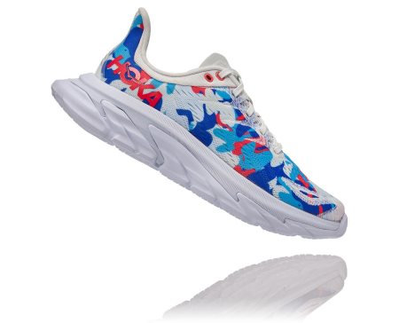 Hoka One One Clifton Edge Geometric Moški Usposabljanje Čevlji Modra / Modra Kvetinové SI-486927X